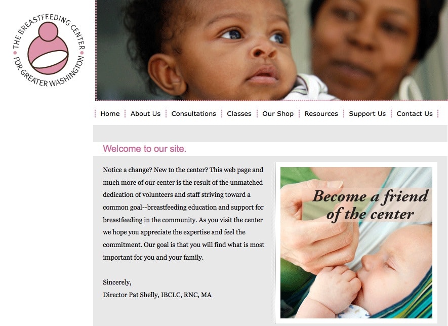 Launch of new website for Breastfeeding Center